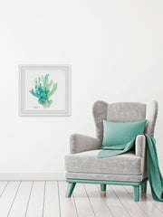 Green Coral in Watercolor