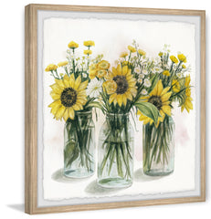 Sunflowers in Glass Jars II