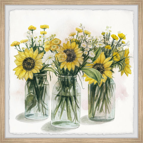 Sunflowers in Glass Jars II