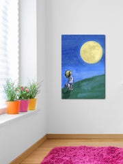 Girl and Moon