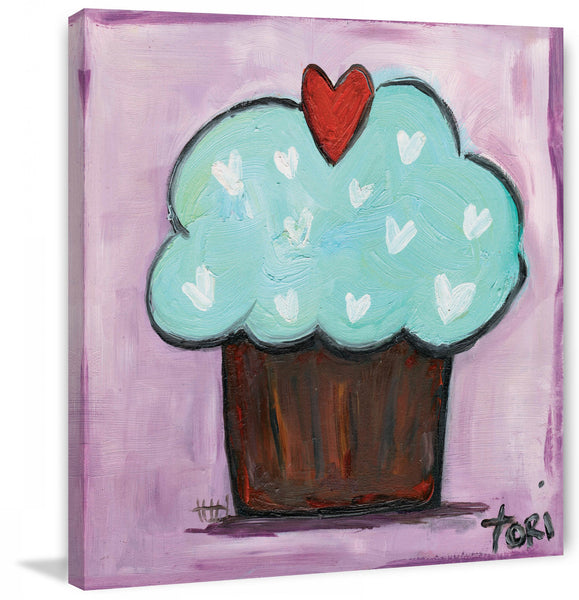 Purple Heart Cupcake