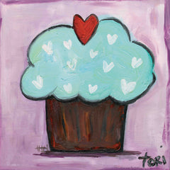 Purple Heart Cupcake