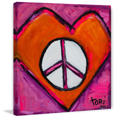 Orange Heart Peace