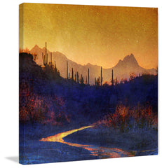 Sunset Saguaros Stream