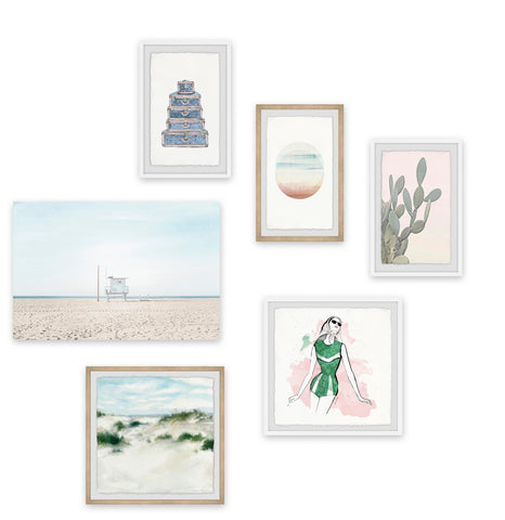 Glam at the Beach Hexaptych