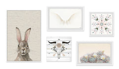 Grey Boho Pentaptych