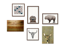 Animal Boho Hexaptych