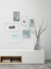 Hints of Blue and Black Hexaptych