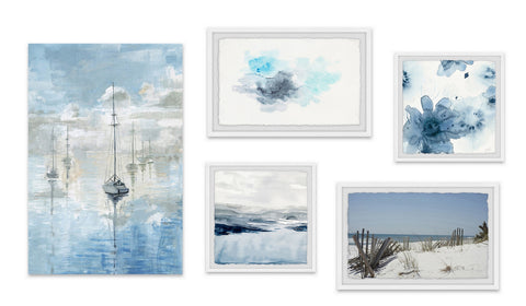 Blue Casts Pentaptych