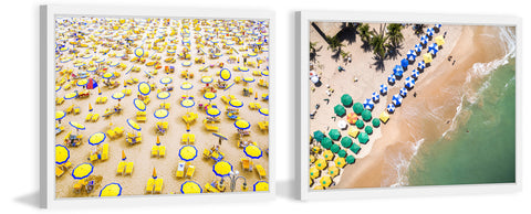 Beach Umbrellas Diptych