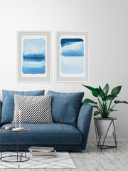 Blue Flows II Diptych