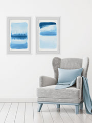 Blue Flows II Diptych