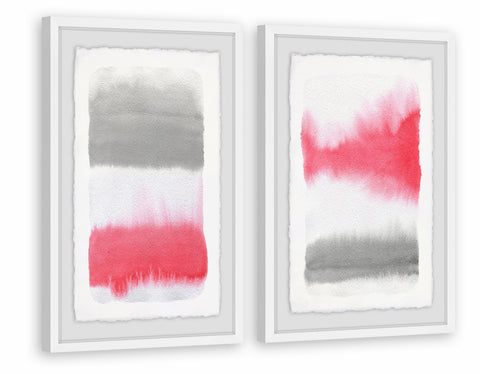 Pink and Grey Diptych