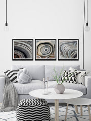 Beige Swirls Triptych
