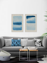 Blue Flows II Diptych