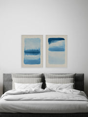 Blue Flows II Diptych