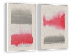 Pink and Grey II Diptych