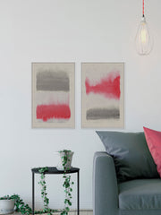 Pink and Grey II Diptych