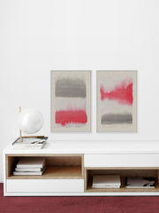 Pink and Grey II Diptych