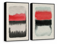 Black and Red II Diptych