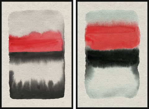 Black and Red II Diptych