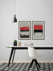 Black and Red II Diptych