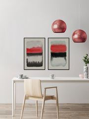 Black and Red II Diptych