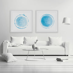 Light Blue Coronas Diptych