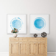 Light Blue Coronas Diptych