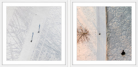 Snowy White Diptych