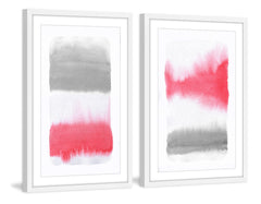 Pink and Grey Diptych