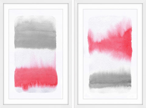 Pink and Grey Diptych