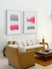 Pink and Grey Diptych