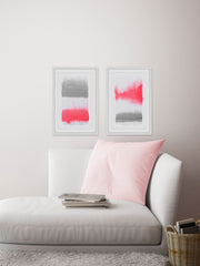 Pink and Grey Diptych