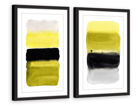 Black and Yellow Diptych