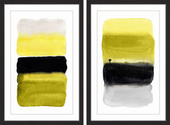 Black and Yellow Diptych