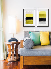 Black and Yellow Diptych