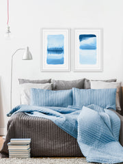 Blue Flows Diptych