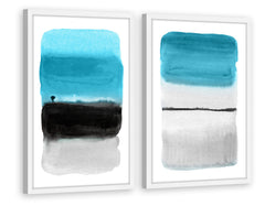 Black and Blue Diptych
