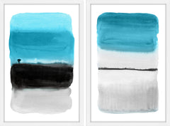 Black and Blue Diptych