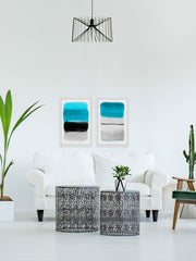 Black and Blue Diptych