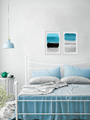 Black and Blue Diptych