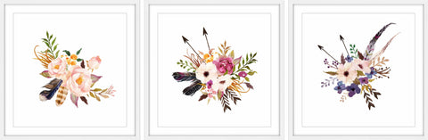 Flower Bunch Triptych