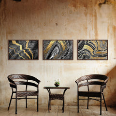 Golden Veins Triptych