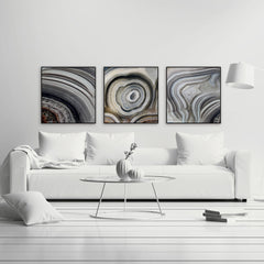 Beige Swirls Triptych
