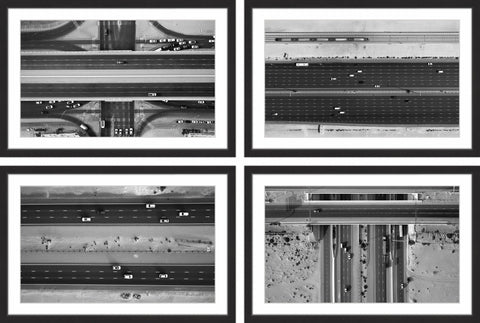 Traffic Lanes Quadriptych