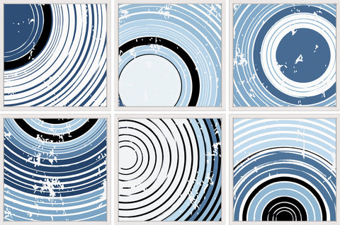 Swirling Circles Hexaptych