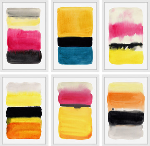 Vibrant Colors Hexaptych