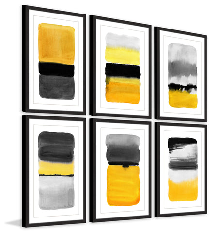 Yellow Transitions Hexaptych