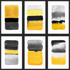 Yellow Transitions Hexaptych